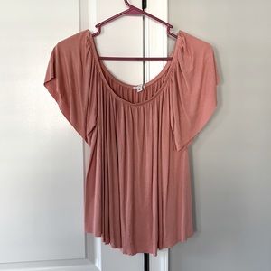 Pink off the shoulder tshirt